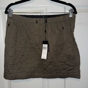 BCBG Dusty Olive Quilted Skirt